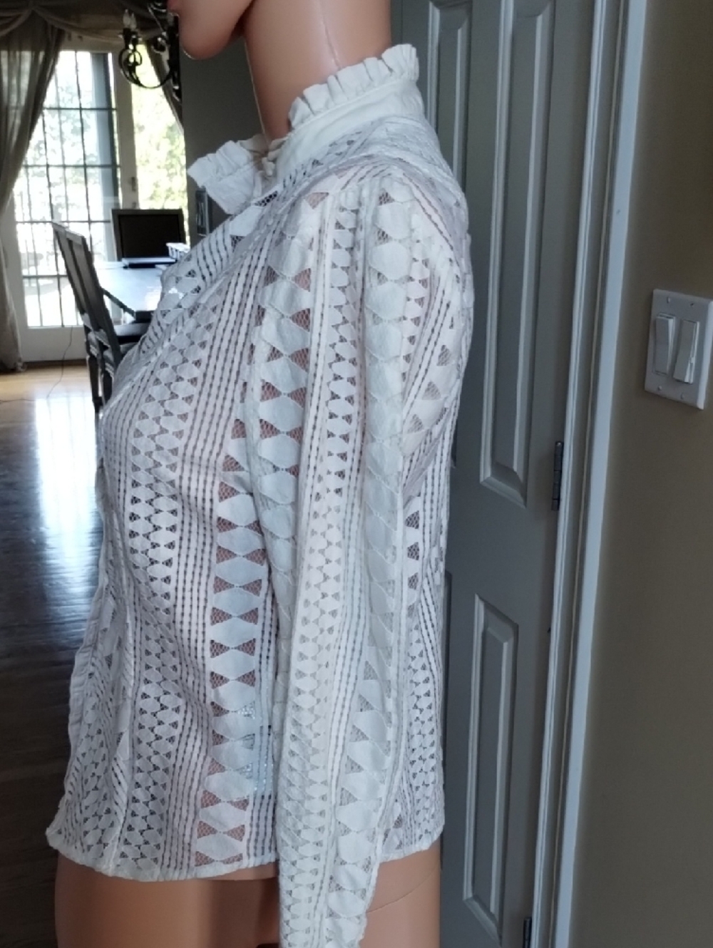 Crochet Button-Front Anthropologie Top - Picture 4 of 15